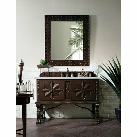 James Martin Vanities Balmoral 48in Single Vanity, Antique Walnut w/ 3 CM Ethereal Noctis Quartz Top 150-V48-ANW-3ENC